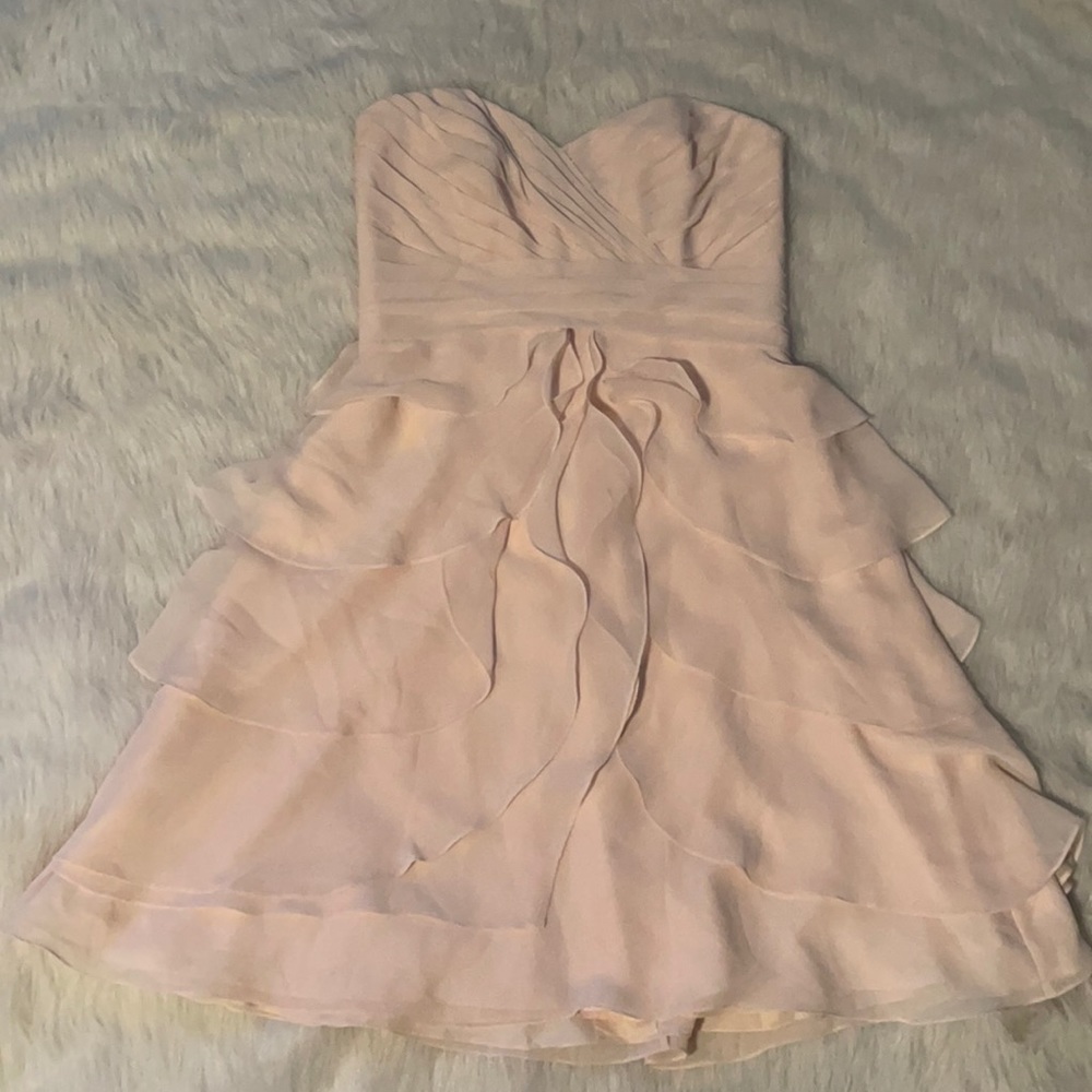 Allure Bridals Bride Maids Light Pink Formal Strapless Dress, size 12